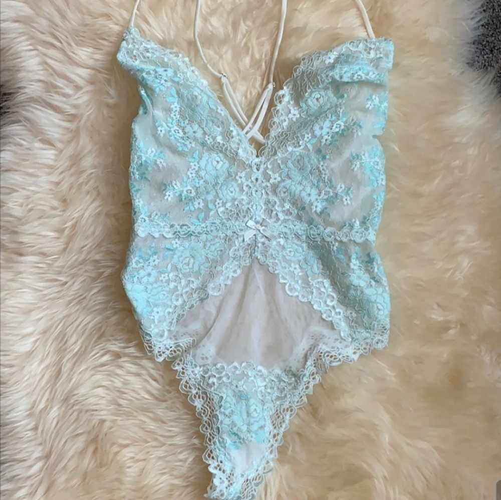 Victoria's Secret lace bridal teddy